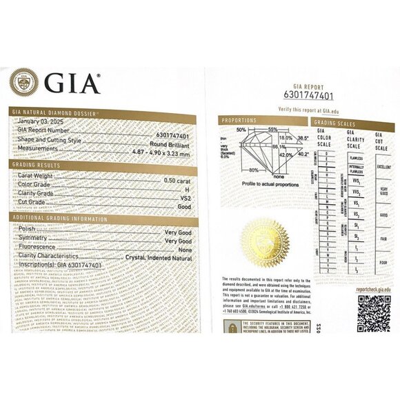 Diamond Earrings Platinum GIA Certified 1.00ctw VS2 H Natural Stud Push Back - Picture 8 of 14